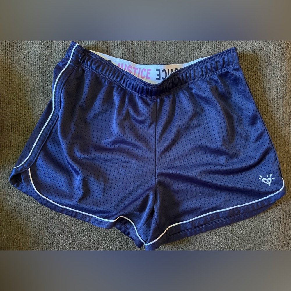 NWOT Justice Navy Blue Girls Shorts Size 14